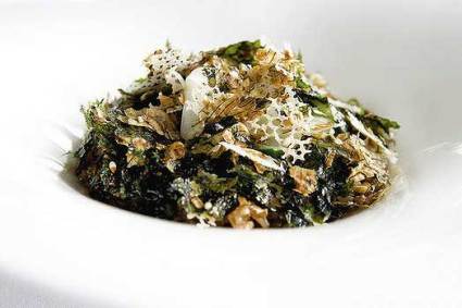 Korean green rice, seaweed, buckwheat and sesame at Quay