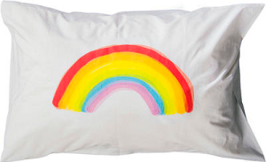 The rainbow pillowcase in partnership with Open Family.