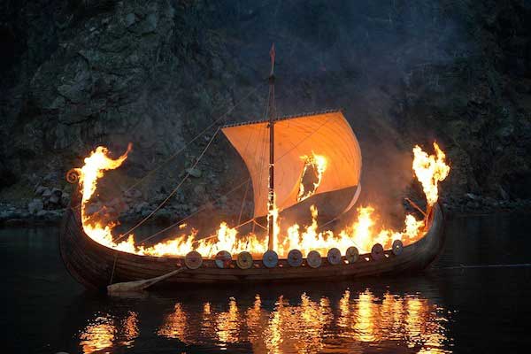 A Viking farewell.