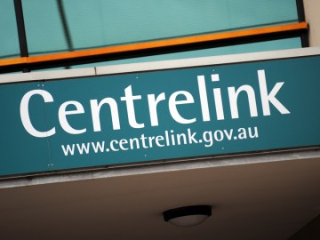 A file photo of Centrelink signage