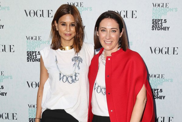 Vogue Australia senior fashion editor Christine Centenera and editor-in-chief Edwina McCann. Photo: Getty
