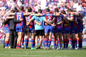 Newcastle players pay tribute to injured teammate Alex McKinnon.