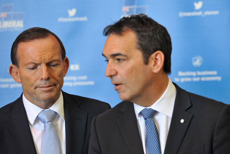 Steven Marshall with Prime Minister Tony Abbott.