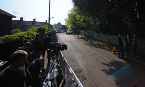 The press await the funeral of Peaches Geldof. Picture: Getty