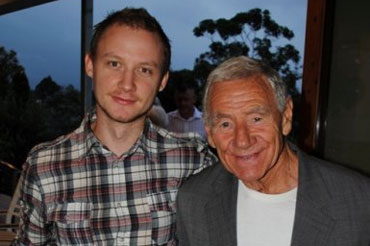 The author and Tommy Hafey.