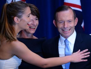 Tony and Frances Abbott on election night. 
