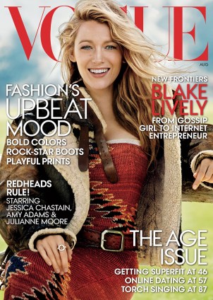 Lively's August Vogue cover
