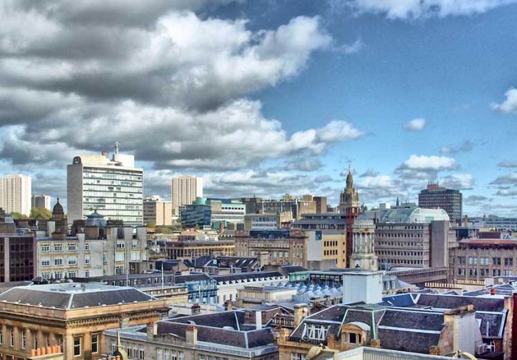 Downtown Glasgow. 