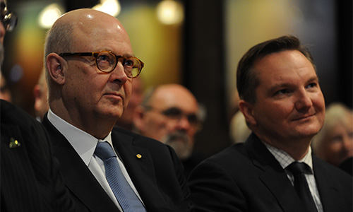 Kim Williams and Chris Bowen - AAP