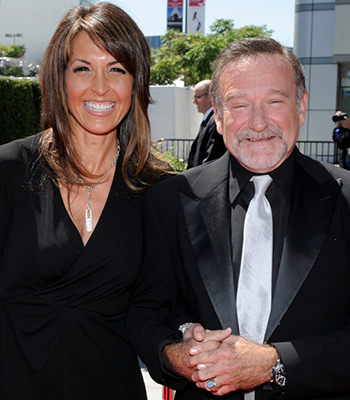 Robin Williams with wife Susan Schneider. Photo: AAP