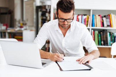 Work man at desk