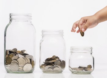 Jar of coins, money, saving