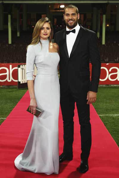 Glamour couple: Jesinta Campbell and Lance Franklin. Photo: Getty