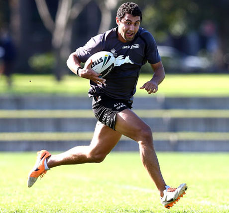 Alex Johnston at training this week. Photo: Getty