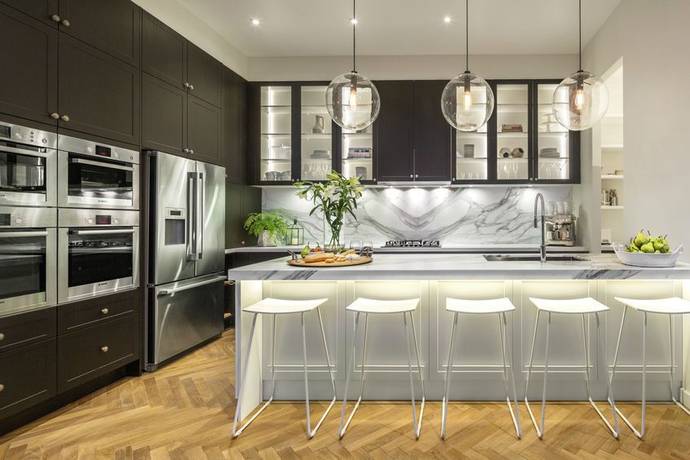 Darren and Dee's apartment kitchen. Source: Supplied.