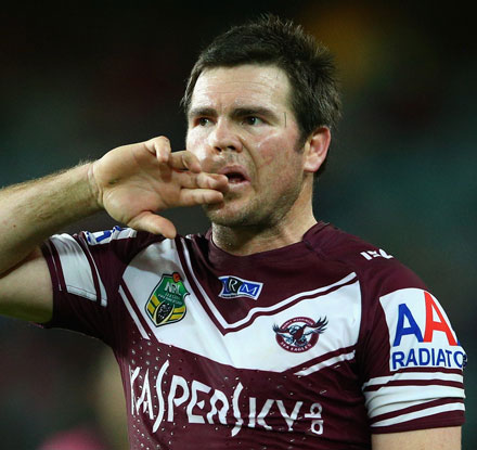 Manly skipper Jamie Lyon endured a horror night. Photo: Getty