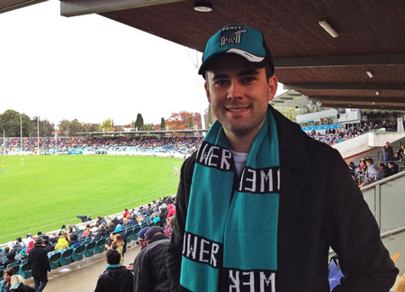 The author at Manuka Oval earlier this season.