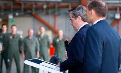 Shorten joined Mr Abbott in Williamtown.