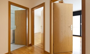 Wide doorways are a sleek way to add space.