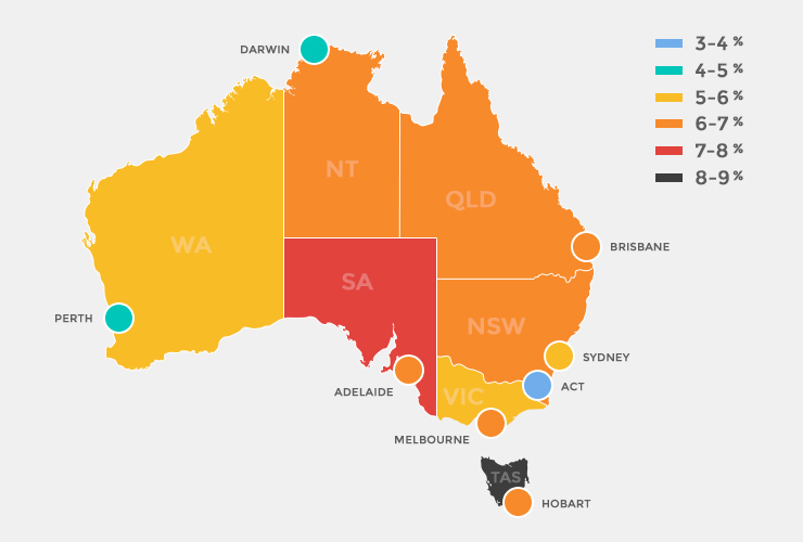 Unemployment rate map