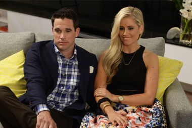 Michael and Carlene's faces say it all as they watch their apartment struggle at auction. Photo: Nine Network
