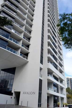 The Avalon apartments in Surfers Paradise, where Warriena Wright fell to her death.