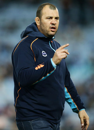 Not-so-fashionable Michael Cheika in his Waratahs hoodie. Photo: Getty