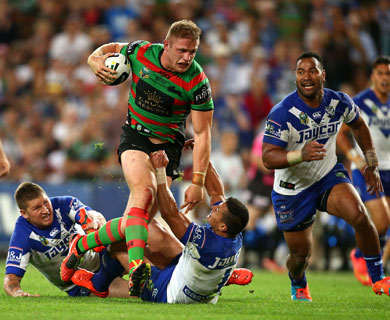 George, the other Burgess, makes his bullocking run. Photo: Getty