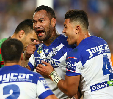 49th minute: Tony Williams scores Canterbury's only try. Photo: Getty