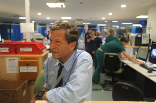 Doctor Gordian Fulde in the emergency department of Sydney's St Vincent Hospital.