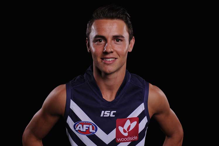New Docker Lachlan Weller tries out the purple. Photo: Getty