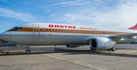 Qantas retro inspired plane