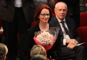 Julia Gillard at Gough Whitlam's memorial