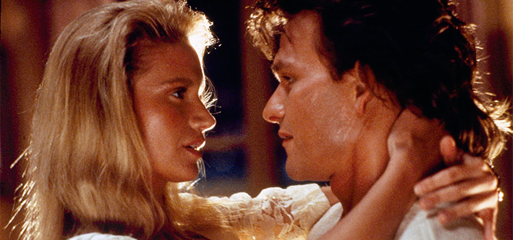 Kelly Lynch and Patrick Swayze in Roadhouse. Photo: AAP