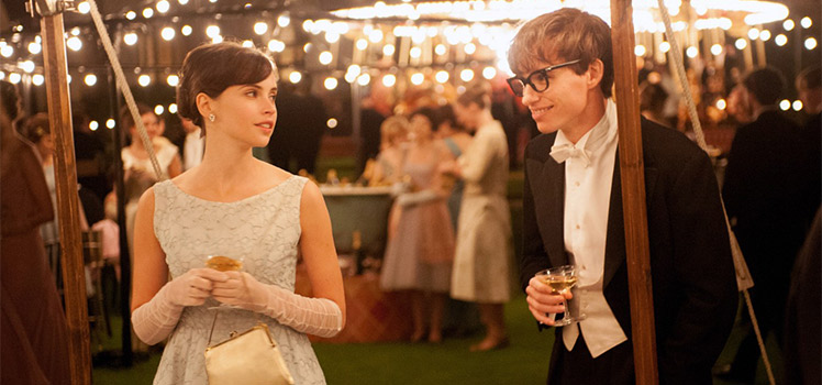 Felicity Jones and Eddie Redmayne in The Theory of Everything. Photo: Supplied