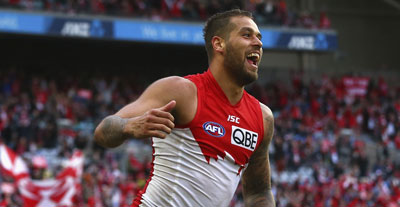 Buddy Franklin laughing all the way to the bank. Photo: Getty 