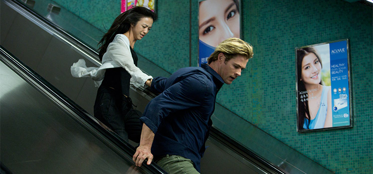 Tang Wei and Chris Hemsworth in Blackhat. Photo: Supplied