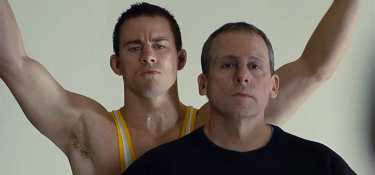 Chanum Tating and Steve Carell in Foxcatcher. Photo: Supplied