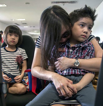 The scene at Juanda Airport, Surabaya, Indonesia. Photo: AAP