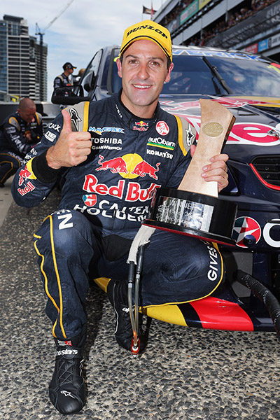 Jamie Whincup won the first race in Sydney today. Photo: Getty