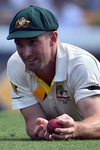 Marsh after dropping a regulation catch in Brisbane. Photo: Getty