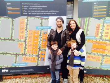 The Facciol family explore the Annadale estate.