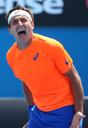 Marinko Matosevic was beside himself after defeating Alexander Kudryavtsev of Russia. Photo: Getty