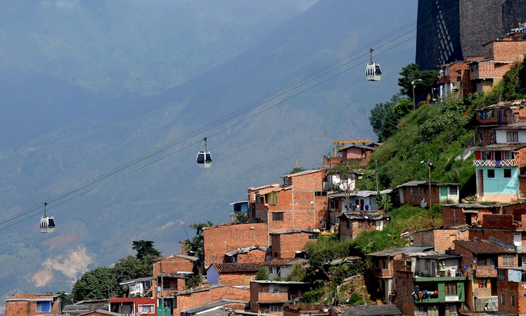 TO GO WITH AFP STORY The Medellin aerial