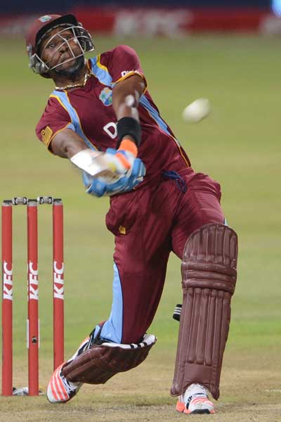 Dwayne Bravo hits out. Photo: Getty