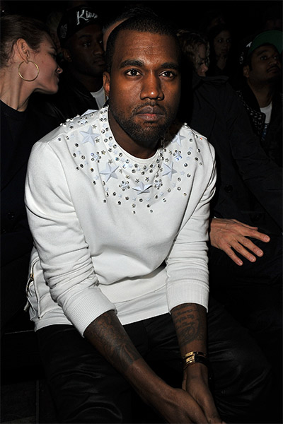 Bedazzled and front row at Givenchy in 2012. Photo: Getty