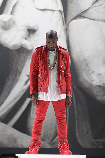 Performing in his new siganature red colour at Splendour in the Grass in 2011. Photo: Getty
