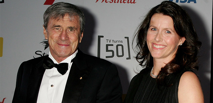 Stokes with his fourth wife, Christine Simpson. Photo: Getty