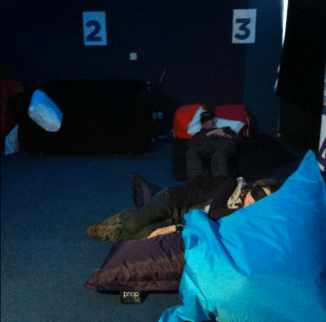 A scene from inside the "nap nook". Photo: @MikeLiggins Twitter