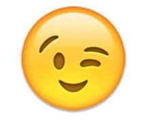 The wink face is the most popular emoji. 